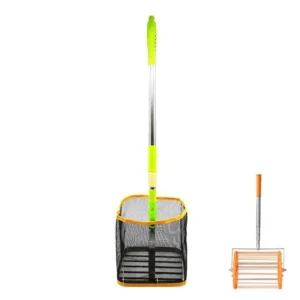 Portable Pickleball & Table Tennis Ball Picker, Extendable Retriever Scoop with Roller for Multi-Ball Training Collection