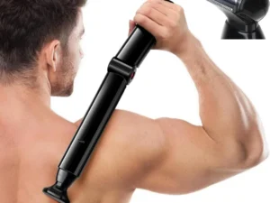 Electric Back Shaver 2 In 1 Facial Hair Trimmer Razor Rechargeable Foldable Handle Back Hair Removal Men Body Groomer