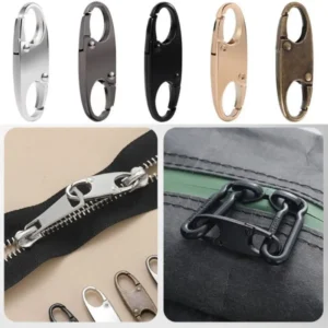 4pcs New Metal Detachable Carabiner Clips Alloy Zipper Lock Clip Silver Anti Theft Bag Suitcases Accessories