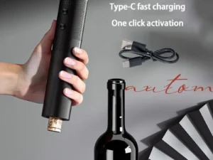 Automatic Wine Bottle Opener USB Rechargeable Electric Wine Corkscrew Opener One-click Button Wine Tools Bar Kitchen Products