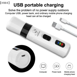 〔HM4〕Silent Groom Pro Nail Grinder, 2025 Upgraded Silent Groomer Pro Nail For Dogs, Rechargeable USB Charging Pet Nail Grinder