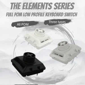 1/3/5pcs Kailh Customized Full POM The Elenments Series Low Profile Keyboard Switch White Rain Black Cloud Hide Mountain Switch