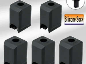 Silicone Socks for Bambu Lab X1 X1C Hotend Extruder Heated Block High-Temperature Case for Bambulab P1S P1P Black Silicone Cover