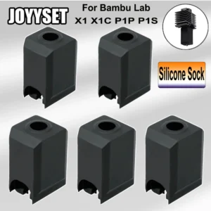 Silicone Socks for Bambu Lab X1 X1C Hotend Extruder Heated Block High-Temperature Case for Bambulab P1S P1P Black Silicone Cover