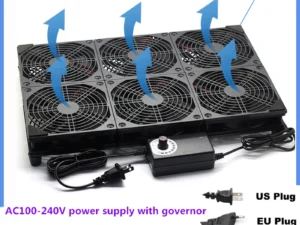 TV Box Router Fan High Air Volume Quiet 120mm 12V with Speed Power Supply Cooling Fan DIY Gaming Laptop Base Cooler