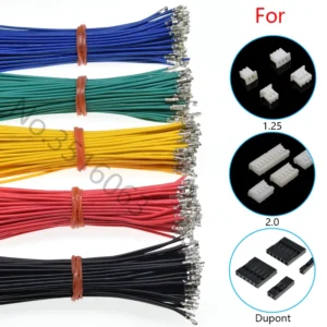 100Pcs Single/Double Header Wire With Terminal 1.0/1.25/1.5/2.0/2.54mm Sh/Jst/Zh/Ph/Xh/Dupont Male Female Plug Housing Connector