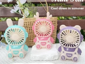 2024 Summer New Mini Fan USB Handheld Rechargeable Student Portable Wind Super Quiet Cute Desktop Bed Outdoor Gift