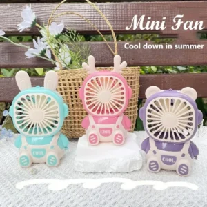 2024 Summer New Mini Fan USB Handheld Rechargeable Student Portable Wind Super Quiet Cute Desktop Bed Outdoor Gift