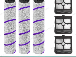 Compatible for Rowenta X-Clean 10, Tefal X-Clean 10 Vacuum Mop Accessories Roller Brush Hepa Filter Replacement Parts