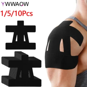 1/5/10PC Precut Kinesiology Tape for Shoulder Support & Stability,Shoulder Pain Relief Athletic Tape - Waterproof & Elastic