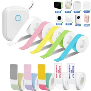 1Roll P12 P15 Thermal Label Sticker 15mm*7m 12mm 14mm tape Compatible D30 Q30 Marklife P11 P50 L12 DELI Q2 Labeller