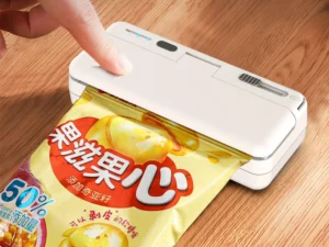 Mini Sealer 2in1 Plastic Bag Sealing Machine Portable Food Package Bags Sealer USB Rechargeable Handheld Plastic Bag Heat Sealer