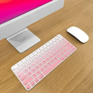 Keyboard Cover Skin for 2024-2021 Apple Magic Keyboard 3 with Touch ID A3118 A2449 Silicone Keyboard Protector for iMac 24''
