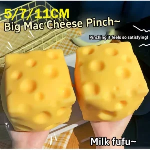 5/7/11Cm Giant Cheese Squeeze Toy Extra Large Size Cheese Squishy Fidget Toys Slow Rebound Shapeable Venting Ball Adults Gifts