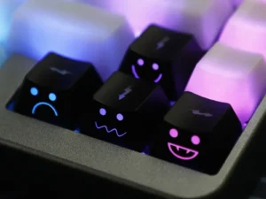 2025 New Cute Emo Keycap Set WASD Arrow Broadside Lighting Key Cap for Mechanical Keyboard Compatible with MX Switch
