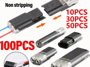 10/30/50/100 Pieces D1/D2/D3 1/2/3 Pin Wire Connectors, No-Stripping Quick Cable Connectors, Dual Wire Interconnects, Detachable Automotive Terminal Connectors