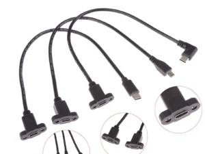 USB 3.1 Type C Micro Usb2.0 With Panel Mount Screw Extension Cable Cord USB C Male To Female Extending Wire Extender Data Cord