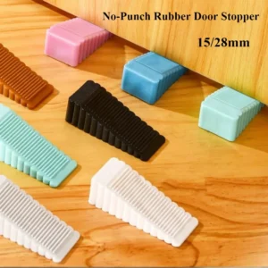 Safety Silicone Door Stop Block Wedge Stop Door Stopper Home Offices Door Rear Retainer Impact Stopper Rubber Stops No Drill