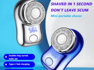Mini Electric Shaver for Men Portable Beard Knife TYPE-C Charging Shavers Face Body Razor with Digital Power Display