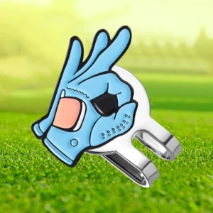 OK Sign Golf Hat Clip Ball Marker Magnetic Easily Attach to Hat Cartoon Flag Pattern Baseball Cap Clips Jewelry Accessories Gift