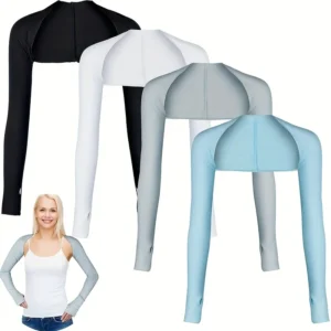 Women's Sports Sun Protection Shawl Thin Style Shoulder Length Women's Sports Sleeve Perfect For Outdoor Golf, Running, Cycling