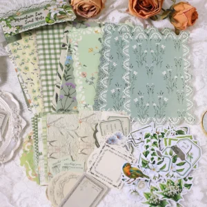 100 Pcs Vintage Scrapbooking Paper Collage Self-Adhesive Stickers DIY Crafts Decoration Journal Embellishments Paper Material