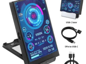 3.5 / 5 Inch IPS Type-C Secondary Screen Mini Computer USB Display CPU GPU RAM HDD Monitor with Holder Metal Case No Use AIDA64