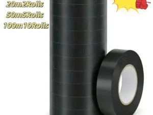 10/100M Black Flame Retardant Electrical Insulation Tape Strong Adhesive Wire Harness Tape for Electrical Wiring Waterproof Tape