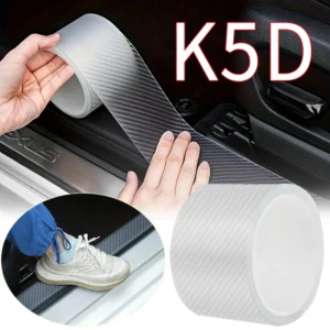High quality K5D Transparent carbon fiber Car Door Protector Stickers Anti Scratch Tape Auto Trunk Sill Scuff Protector Film