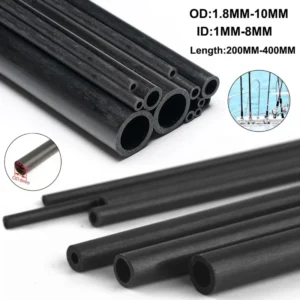 1-5pcs Carbon Fiber Tube Round 1.8/2/3/4/5/6/7/8mm-10mm Outer Diameter 200mm-400mm Long Carbon Fiber Hollow Tube Shaft