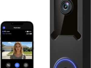 1080p Wireless Wi-Fi Doorbell Camera with Night Vision, Two-Way Audio, Cloud Storage, AI Motion Detection for Home Security