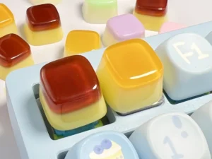 DIY Transparent Jelly Pudding Keycap Personalized Cross Shaft Mechanical Keyboard Key Caps Original Dripping 1Pc