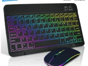 Mini Backlit RGB Bluetooth Wireless Keyboard 2.4G Mouse For Tablet Cell Phone Windows Android iOS Ultra Light Slim iPad Keyboard