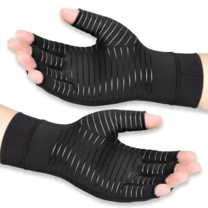 1Pair Copper Arthritis Gloves for Hand Pain Relief, Rheumatoid Osteoarthritis, Swelling, Carpal Tunnel, Compression Gloves