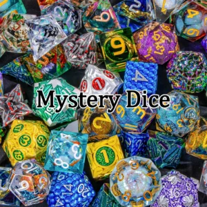 Mystery Dice Set DND for Role Playing Game, Sharp Edge or Metal D&D Dice D20 D12 D10 D8 D6 D4 Dungeon and Dragon