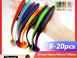 Bazooka Shad Worm Fishing Soft Lure Big Silicone 90 100mm Bait T Tail Easy Shiner Wobbler Swimbait Pesca Trout Pike Bass Winter