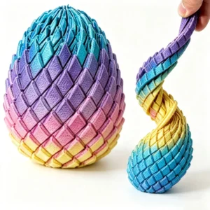 3D Printing Dragon Egg Stress Relief Model, Deformable Twist Egg, Creative Stress-Relief Gadget Desk Ornament