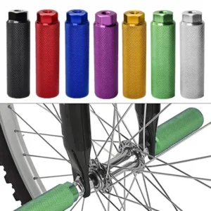 2Pcs Durable Anti-Slip Bike Pegs Aluminum Alloy Lightweight Bicycle Foot Pegs Cycling Parts Bicycle Accessories Fit 3/8 Inch