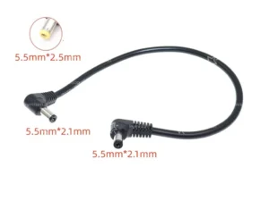 18AWG DC Power Cord 5.5x2.5mm / 5.5*2.1mm Both 90 Degree Angel Type Cable 5.5/2.1mm Plug Supply Adapter 10A 0.3m/1.5m