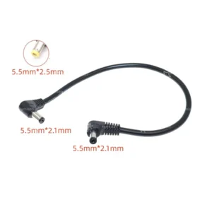 18AWG DC Power Cord 5.5x2.5mm / 5.5*2.1mm Both 90 Degree Angel Type Cable 5.5/2.1mm Plug Supply Adapter 10A 0.3m/1.5m