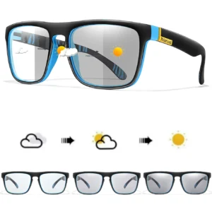 Photochromic Cycling Sunglasses for Men and Women Square Glasses Outdoor Sports Running, Hiking , Baseball