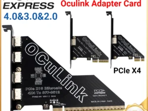 PCIe X16 To SFF 8611&8612 Adapter Card PCIe 4.0 X4 To Oculink Adapter PCle4.0 PCIe X1 SSD To U.2 OCUlink SFF-8612 Adapter Card