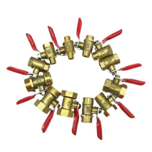 1/8" 1/4" 3/8" 1/2" Brass small ball valve Female/Male Thread Brass Valve Connector Joint Copper Pipe Fitting Coupler Adapter