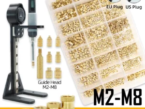 Heat Set Insert Press Tool Electric Soldering Iron Tip M2 M3 M4 M5 M6 M8 Thread Brass Inserts Nut Embedded Kit for 3d Printing