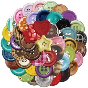 50PCS Creative Button Ins Wind Stickers Decorative Water Cup Notebook Phone Case Personalized Waterproof Stickers