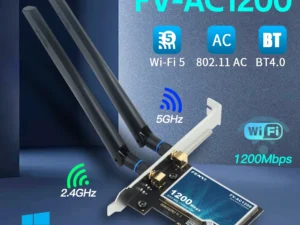 FENVI WiFi 5 AC1200 PCI-E Wireless Adapter BT4.0 Dual Band 2.4G/5GHz 802.11AC Network Card Desktop Laptop PC For Windows 7/10/11