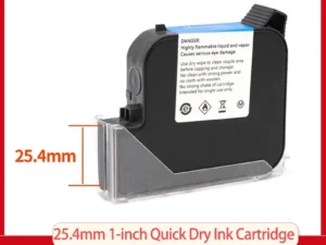 25.4mm Eco Solvent Ink Cartridge For Thermal Handheld Printer for QRCode Barcode Print Glass Bag Carton Box Wood Plastic Cable