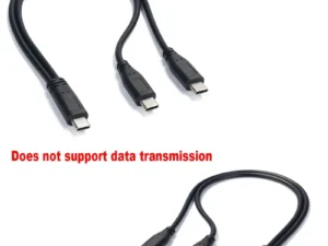 USB C Cable Splitter Type C 1 to 2 Extension Cable Wire for PC Phone Tablet 15W 3A Power Adapter Cord Charging Converter Line