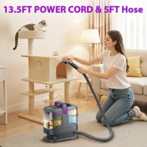 YISORA C9 Portable Carpet & Upholstery Cleaner Machine, 15Kpa 13.5ft Corded Spot Cleaner for Carpet, Sofa, Car Seat
