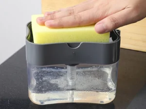 Kitchen Detergent Press Portable Soap Dispenser Pak Clean Cloth Dishwashing Pot Soap Dispenser Cleaning Tool